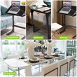Costway C-Shape Bamboo Adjustable Laptop Desk with Tilting Top in Brown