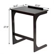 Costway C-Shape Bamboo Adjustable Laptop Desk with Tilting Top in Brown