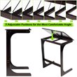 Costway C-Shape Bamboo Adjustable Laptop Desk with Tilting Top in Brown