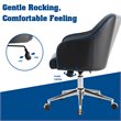 Costway Contemporary PVC & PU Office Chair with Massage Lumbar Support in Blue
