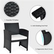 Costway 4-piece Rattan Patio Furniture Set with Sofa and Coffee Table in Black