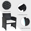 Costway 4-piece Rattan Patio Furniture Set with Cushion in Black