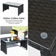 Costway 4-piece Rattan Patio Furniture Set with Cushion in Black