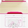 Costway MDF and Steel Adjustable Height Children's Desk Chair Set in Pink