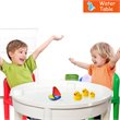 Costway PP Plastic Kids Activity Table Set with 2 Chairs in Multi-Color