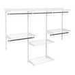 Costway Contemporary Steel Wall Mounted Adjustable Closet in White