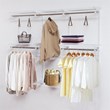 Costway Contemporary Steel Wall Mounted Adjustable Closet in White