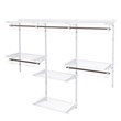 Costway Contemporary Steel Wall Mounted Adjustable Closet in White