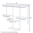 Costway Contemporary Steel Wall Mounted Adjustable Closet in White