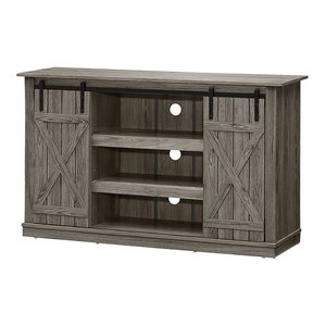 Costway Sliding Barn TV Stand/Entertainment Center for TV's up to 60&quot in Gray