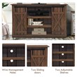 Costway Sliding Barn TV Stand/Entertainment Center for TV's up to 60