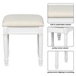 Costway MDF Tri Folding Vanity Makeup Dressing Set with 2 Side Mirrors in White