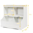 Costway 4 Storage MDF Board Multi-Functional Bookcase in White
