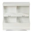 Costway 4 Storage MDF Board Multi-Functional Bookcase in White
