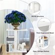 Costway Contemporary Particle Board Side Table with 3-tier Open Shelf in White