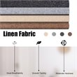 Costway Convertible Sofa Linen L-Shaped Couch with Reversible Chaise in Coffee