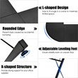 Costway 59'' L-Shaped Contemporary MDF and Iron Computer Desk in Black