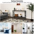 Costway 2-Tier Metal Frame Narrow Accent Side Entryway Console Table in Black