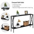 Costway 2-Tier Metal Frame Narrow Accent Side Entryway Console Table in Black