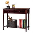 Costway Entryway Hall Accent Console Table with Drawers Bottom Shelf in Espresso