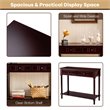 Costway Entryway Hall Accent Console Table with Drawers Bottom Shelf in Espresso