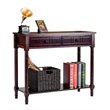 Costway Entryway Hall Accent Console Table with Drawers Bottom Shelf in Espresso