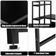 Costway Wood Multifunctional Computer Desk with 4-tier Storage shelves in Black