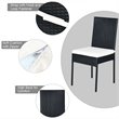 Costway 5-piece Rattan and Steel Patio Dining Set with Glass Tabletop in Black