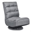 Costway Contemporary Iron and Fabric 360 Degree Swivel Gaming Chair in Gray