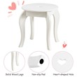 Costway Contemporary MDF & Pine Wood Kids 2-in-1 Vanity Set with Mirror in White