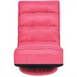 Costway Contemporary Iron and Fabric 360 Degree Swivel Gaming Chair in Pink