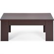 Costway Wood Lift Top Coffee Table with Hidden Compartment & Shelf in Brown