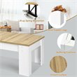Costway Wood Lift Top Coffee Table with Hidden Compartment & Shelf in White