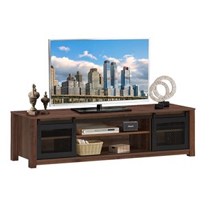 Costway Wood TV Stand/Entertainment Center for TV's up to 65'' in Walnut