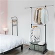 Costway 2-Rod Adjustable Garment Rack Rolling Clothes Organizer in Gray