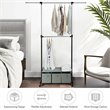 Costway 2-Rod Adjustable Garment Rack Rolling Clothes Organizer in Gray
