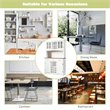 Costway Buffet & Hutch Kitchen Storage Cabinet Cupboard with Wine Rack in White