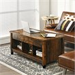 Costway Lift Top Solid Wood Coffee Table with Hidden Compartment in Coffee