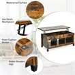 Costway Lift Top Solid Wood Coffee Table with Hidden Compartment in Coffee