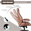 Costway Adjustable High Back Suede Office Task Chair with Lumbar in Brown