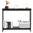 Costway 2-Tier X-Design Bookshelf Sofa Side Accent Console Table in Natural