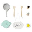 Costway 2-in-1 Kid Kitchen/Diner Restaurant Pretend Cooking Playset Toy in White
