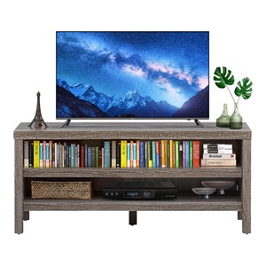 Costway Engineered Wood TV Stand Console for TV up to 45&quot in Oak
