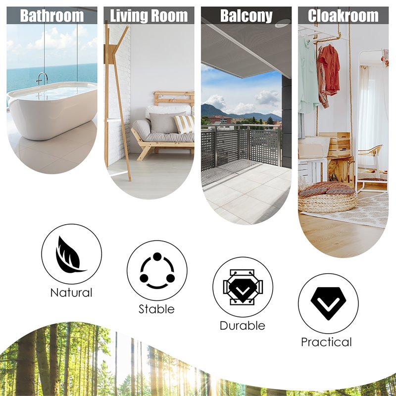 Costway 4-panel Wood Folding Room Divider with V-shaped Design in White