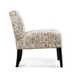 Costway Sponge Accent Armless Chair with Solid Wood Legs in Beige