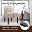 Costway Sponge Accent Armless Chair with Solid Wood Legs in Beige