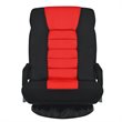 Costway Swivel Gaming Floor Chair with Foldable Adjustable Backrest in Red