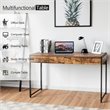 Costway 2-drawer Contemporary Engineered Wood Computer Desk in Antique Brown