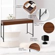 Costway 2-drawer Contemporary Engineered Wood Computer Desk in Brown