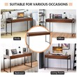 Costway 2-drawer Contemporary Engineered Wood Computer Desk in Brown